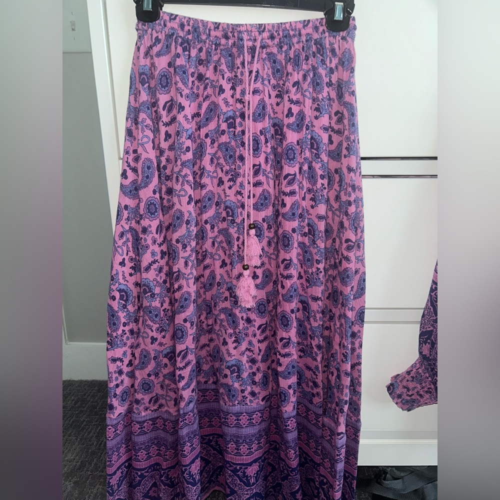 Spell Pink and Purple A-Line Skirt